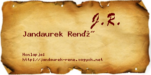 Jandaurek René névjegykártya